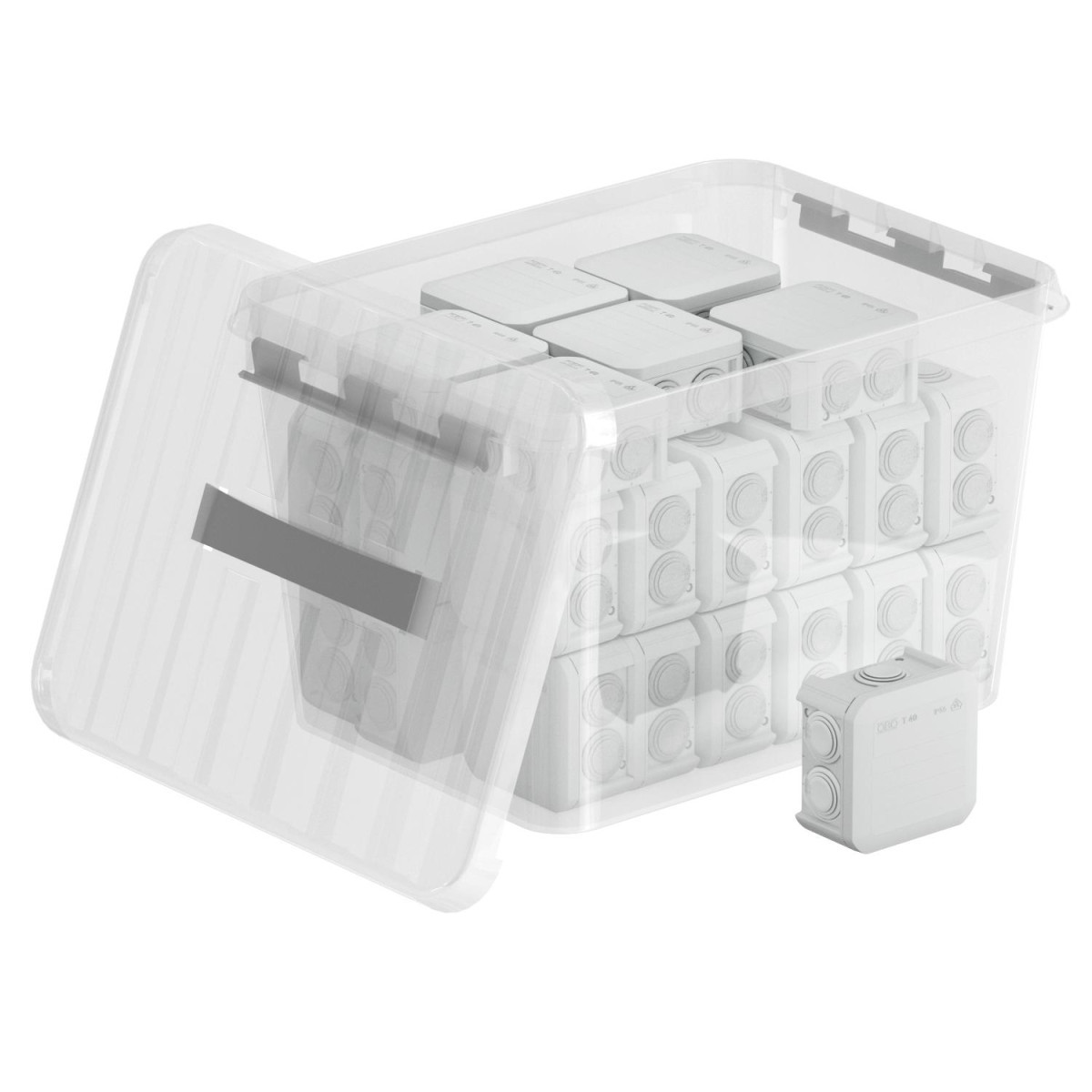 OBO Kabeldoos Promotiebox 35X T40 22 liter kunststof transparant