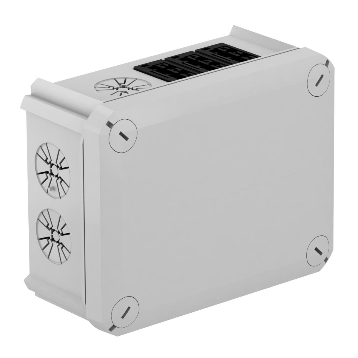 OBO Kabeldoos Wago aansluiting 3-P. 6X zwart 150x116x67 polypropyleen lich