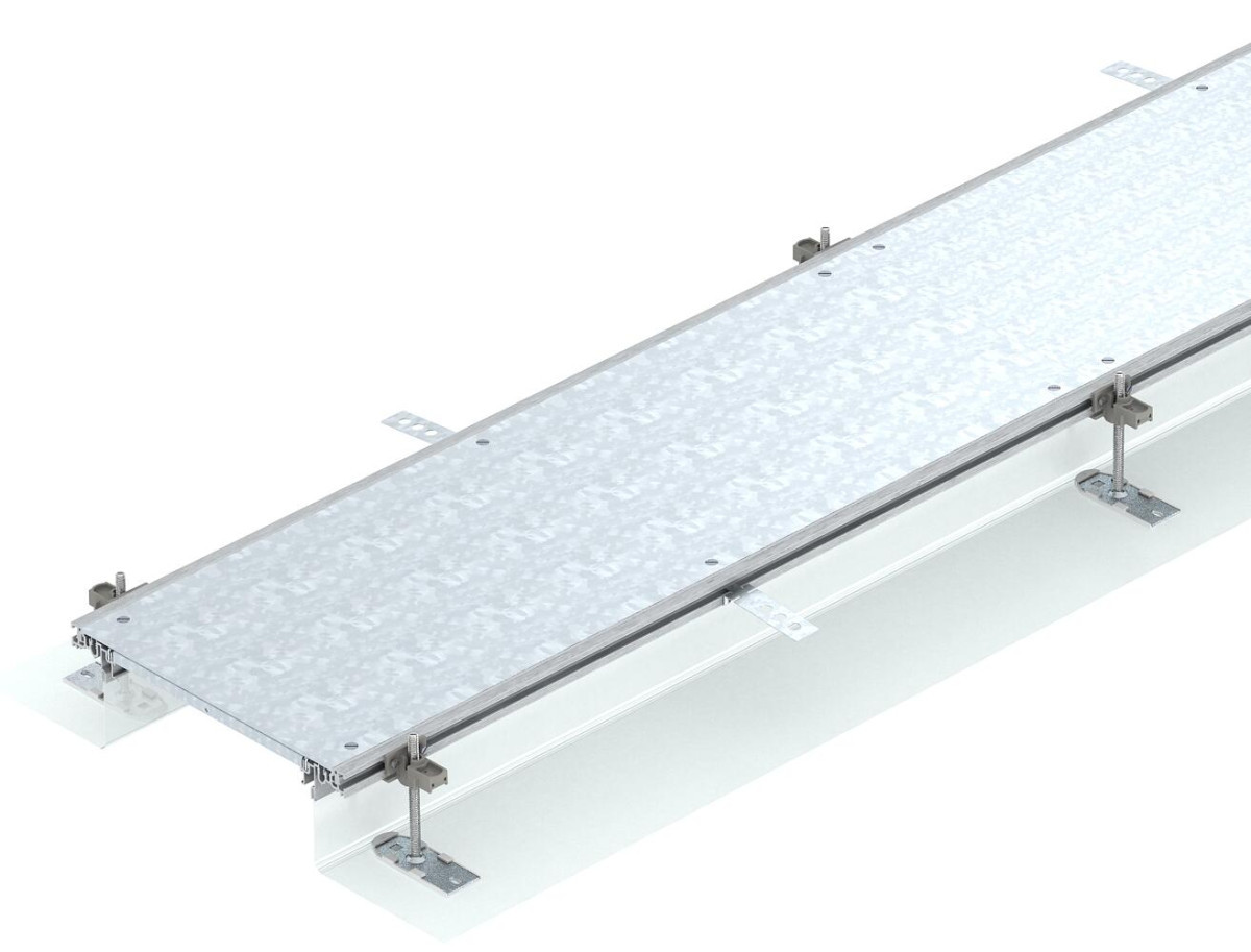 OBO OKA-Serie Kanaaleenh.Gelijk met afwerkvl blind 2400x300x140 staal sendzimir verz