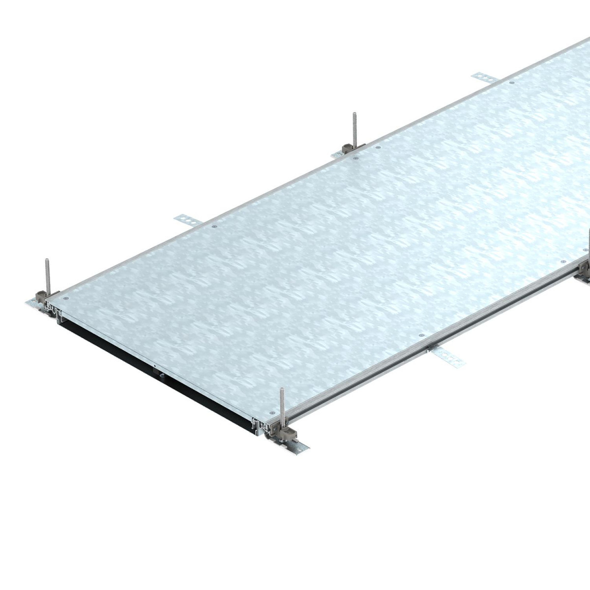 OBO OKA-Serie Kanaaleenh.Gelijk met afwerkvl blind 2400x600x40 staal sendzimir verzi