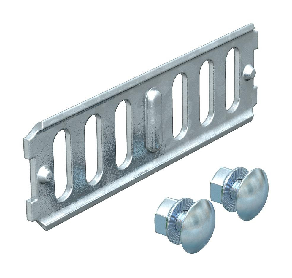 OBO Koppelplaat Voor kabelgoot 35x100 staal thermisch verzinkt zink