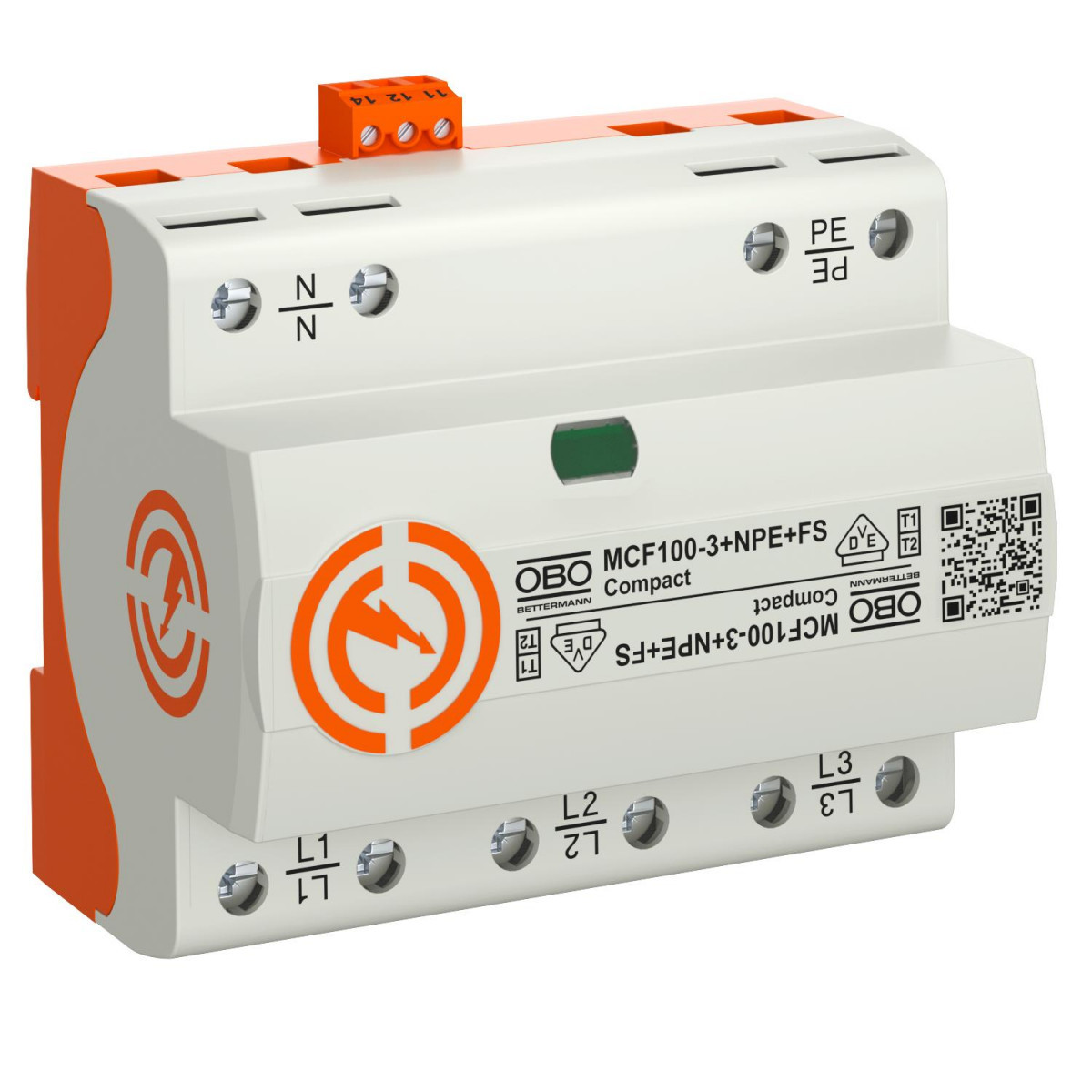 OBO Lightningcontroller Compact 3-polig met npe+fs 255V