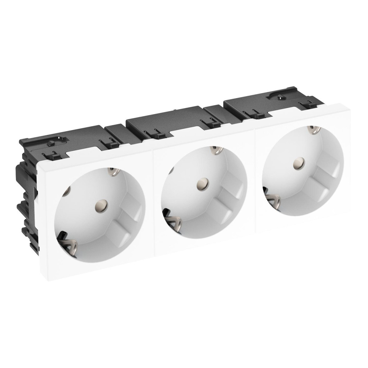 OBO Modul 45® Contactdoos, 3-VDG, 33° moduul-45 met zijaansluiting 250V, 10/16a poly