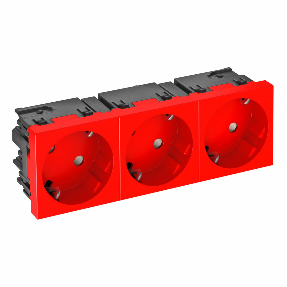 OBO Modul 45® socket Contactdoos, 3-VDG, 33° moduul-45 met zijaansluiting 250V, 10/16a poly