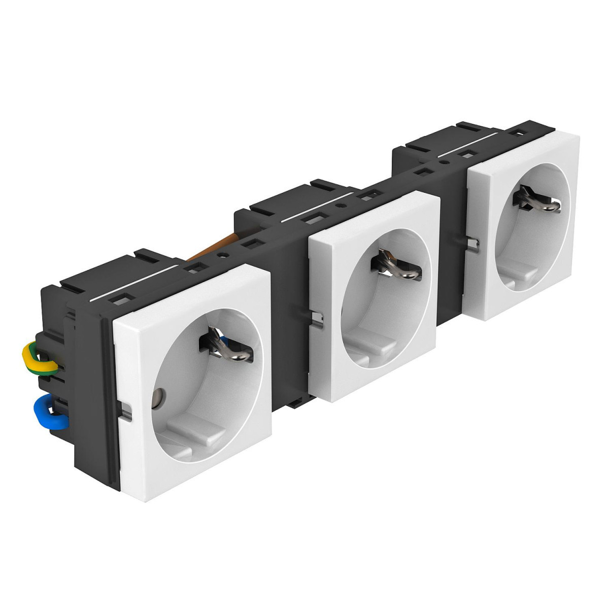 OBO Moduldrager 3X 1-voudig, vde polyamide grafietzwart ral 9011