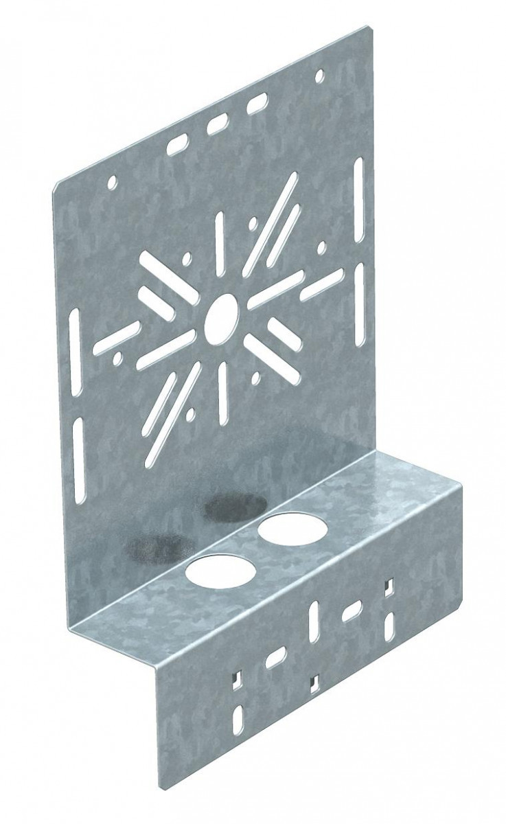 OBO Montageplaat Gebogen, groot 265x200 staal bandverzinkt zink/aluminium,