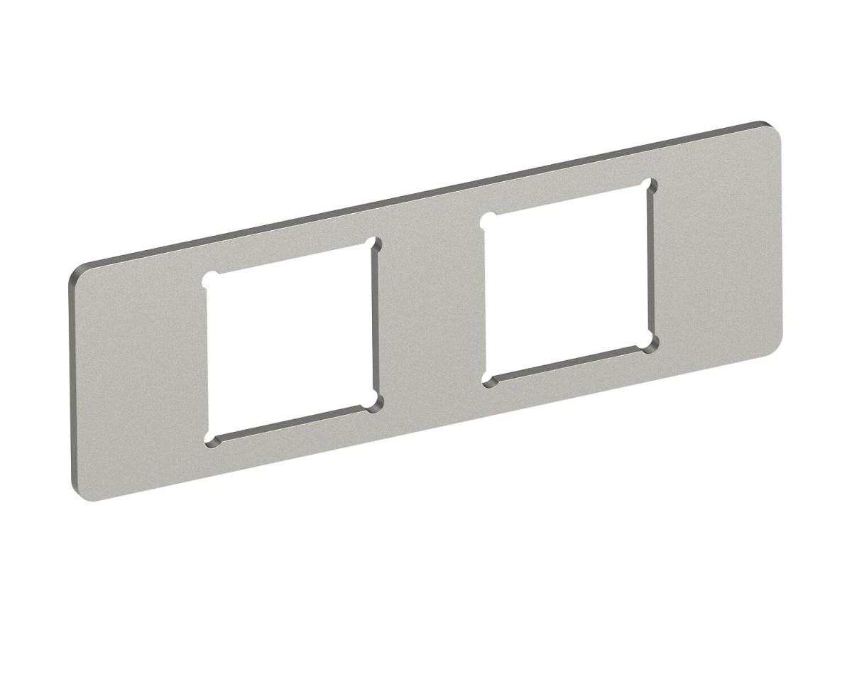 OBO Montageplaat Met 2 X gatenpatroon type A 77x24x1,5 roestvrij staal 1.4