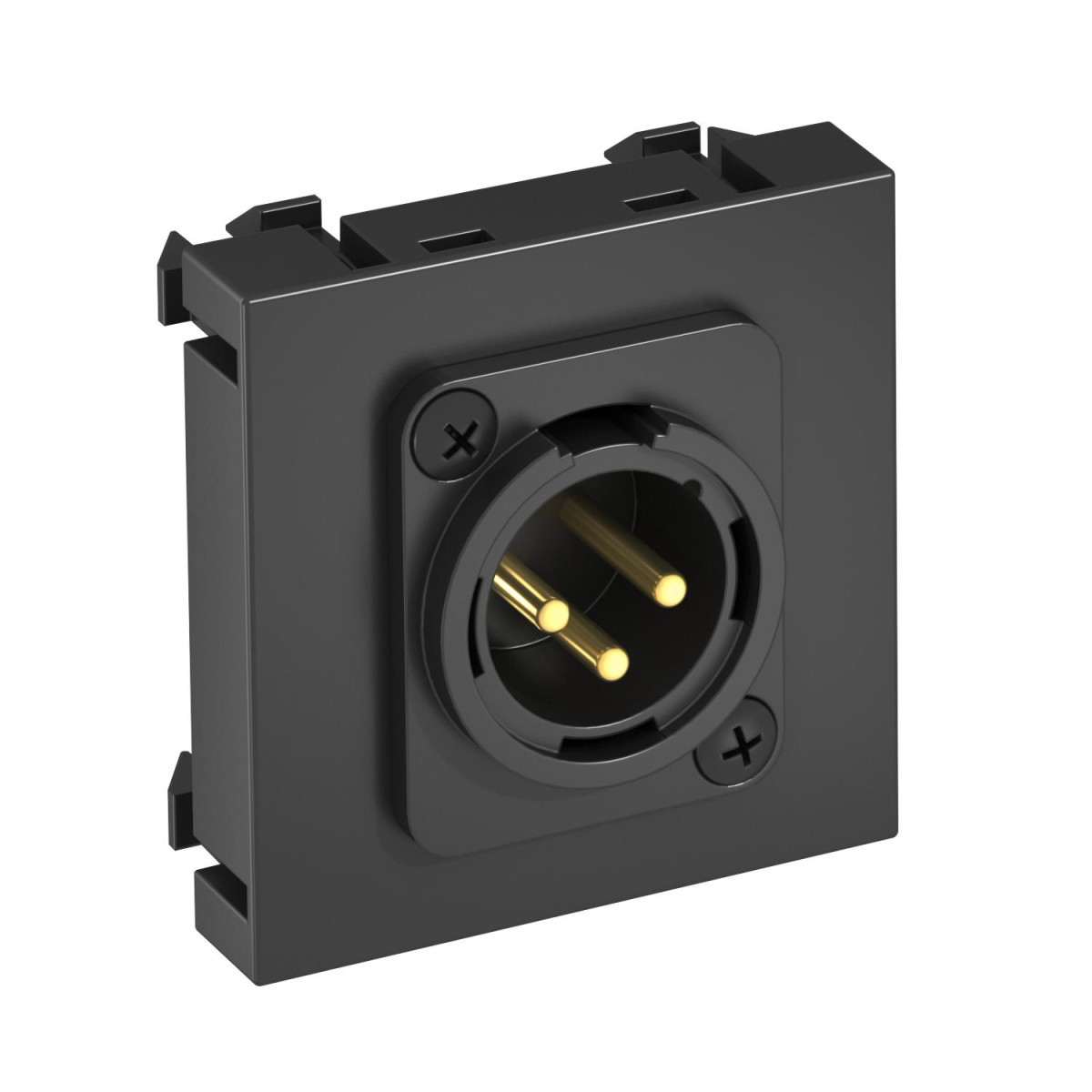 OBO Modul 45® Multimedia Multimediadrager XLR 3-polig stekker met schroefaansluiting 45x45mm po