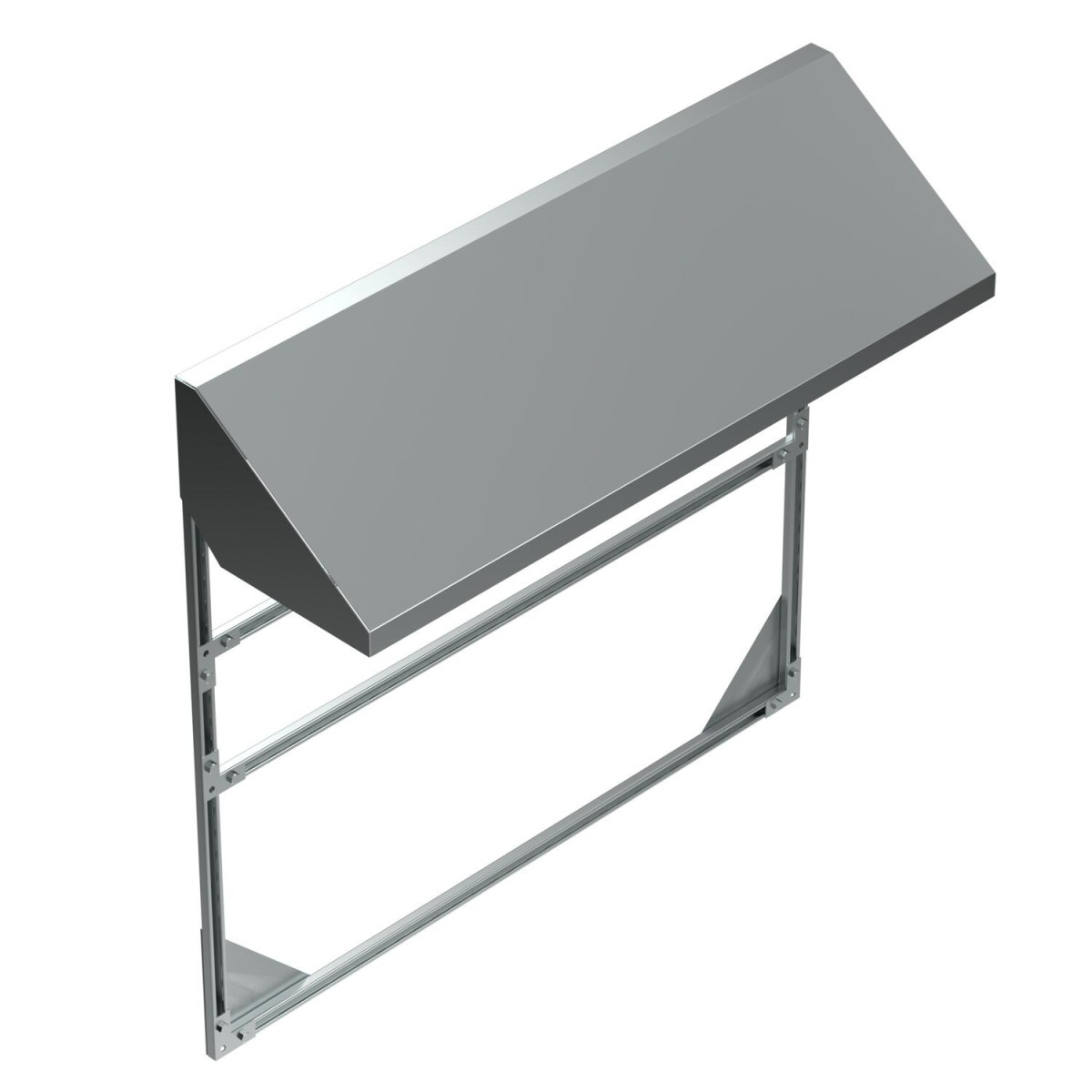 OBO Muurshelter 1,5 meter breed 1584x750x1500 staal bandverzinkt zink/alum