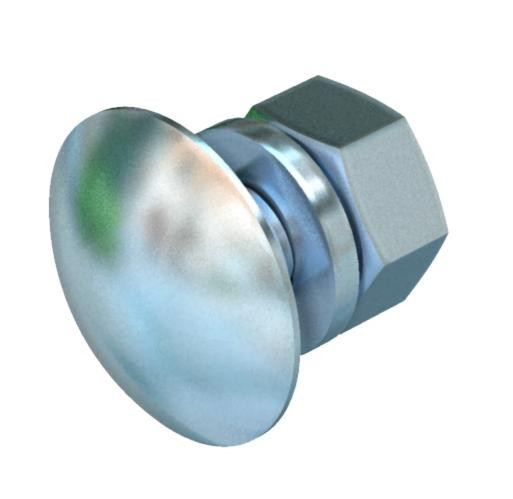 OBO Platkopbout Met sluitring en moer m8x25 staal vuurverzinkt zink