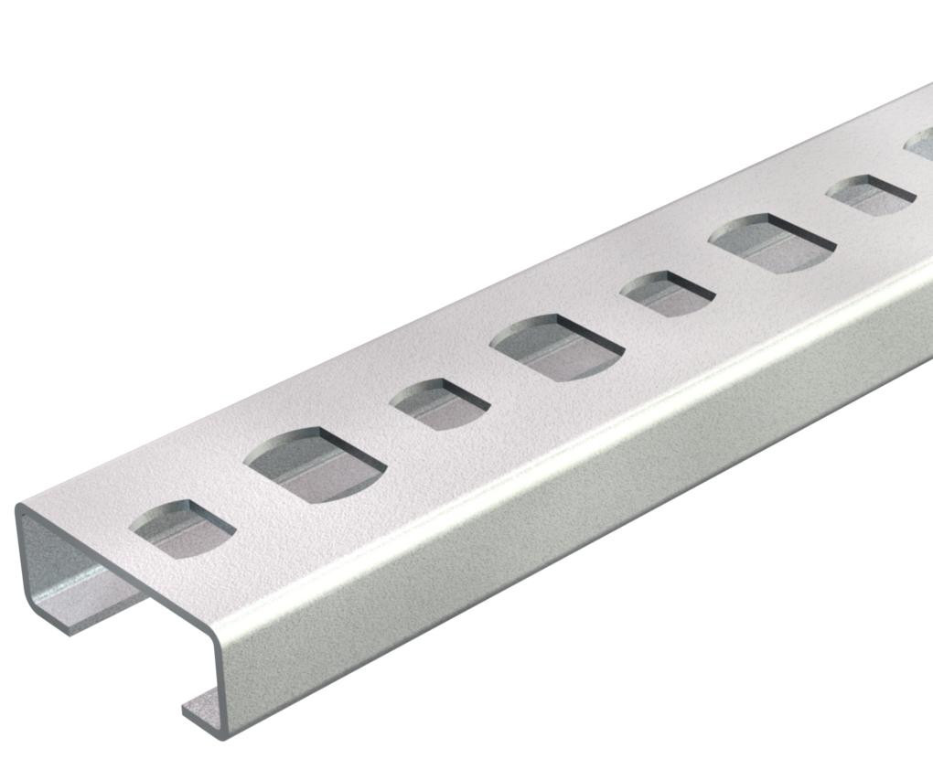 OBO Profielrail Geperf., sleufbreedte 11 MM 2000x20x8 staal sendzimir verz