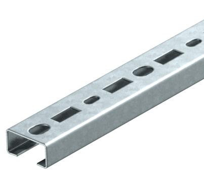 OBO Profielrail Geperf., sleufbreedte 17 MM 2000x35x18 staal sendzimir ver
