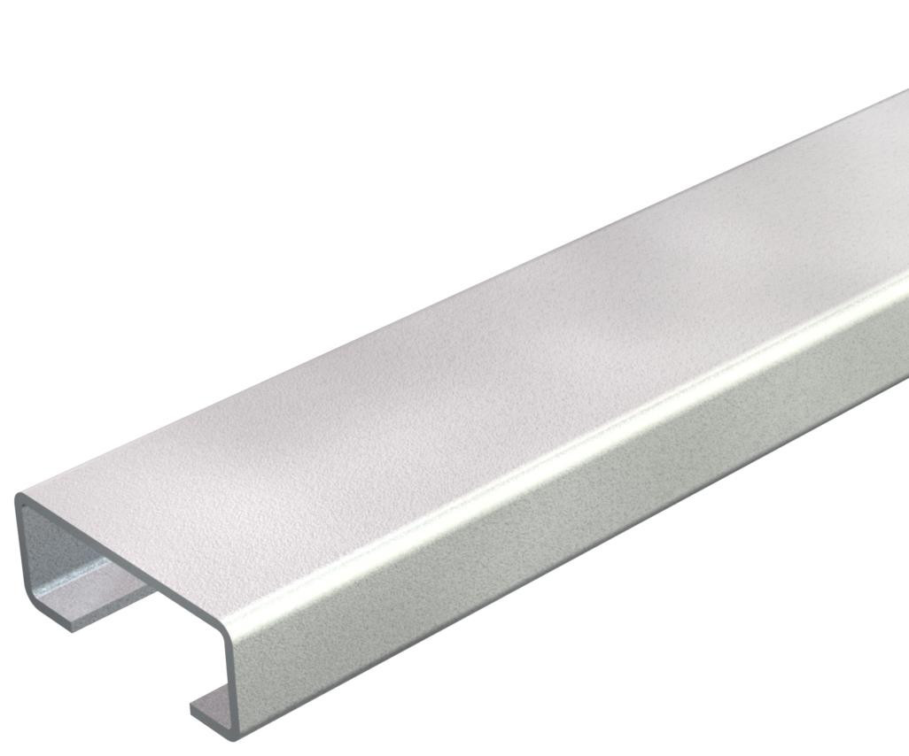OBO Profielrail Gesloten, sleufbreedte 11 MM 2000x20x8 staal sendzimir ver