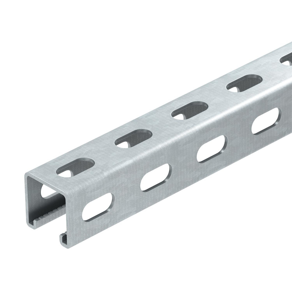 OBO Profielrail Met zijperforatie, sleuf 22 MM 6000x41x41 staal thermisch