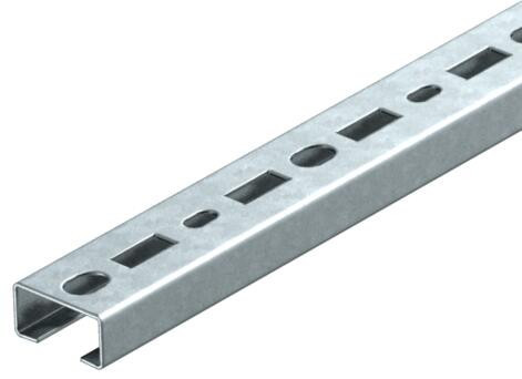 OBO Profile Rail perforated, slot 17MM 500x35x18 staal thermisch verzinkt