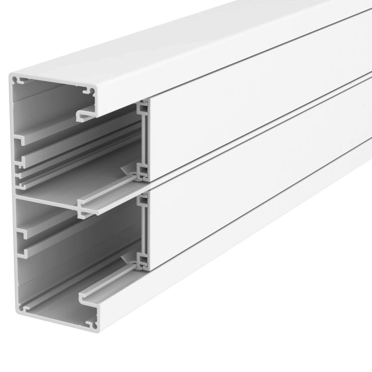 OBO Rapid 45® Wandgoot Rapid 45-2 2-kanaal alu 53x130x2000 aluminium zuiver wit ral