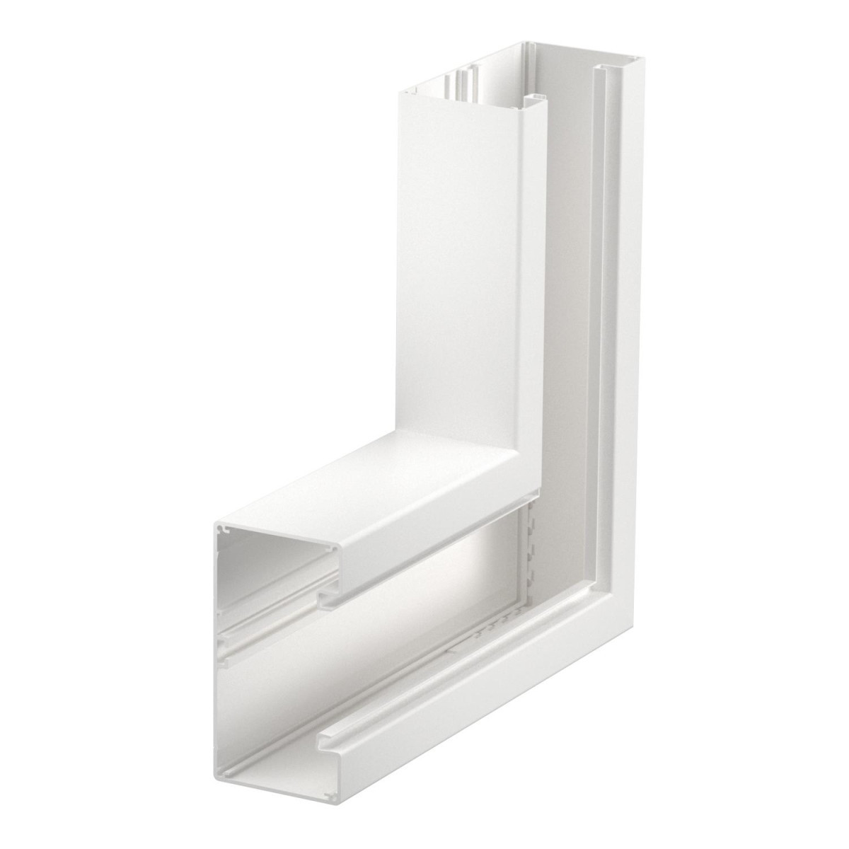 OBO Rapid 80® Platte Hoek symmetrisch 70x130x300 aluminium zuiver wit ral 9010