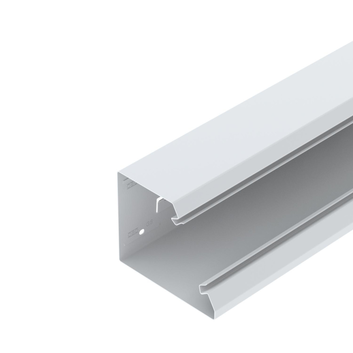 OBO Rapid 80® Wandgoot Asymmetrisch 133x110x2000 staal zuiver wit ral 9010