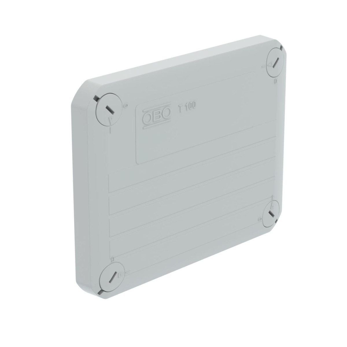 OBO T-Serie Kabeldoos T100 deksel 150x116x22 polypropyleen lichtgrijs ral 7035