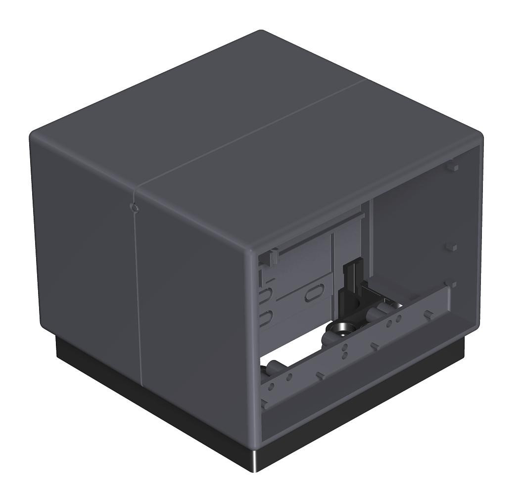 OBO Telitank 118x118x97 polyamide staalgrijs ral 7011