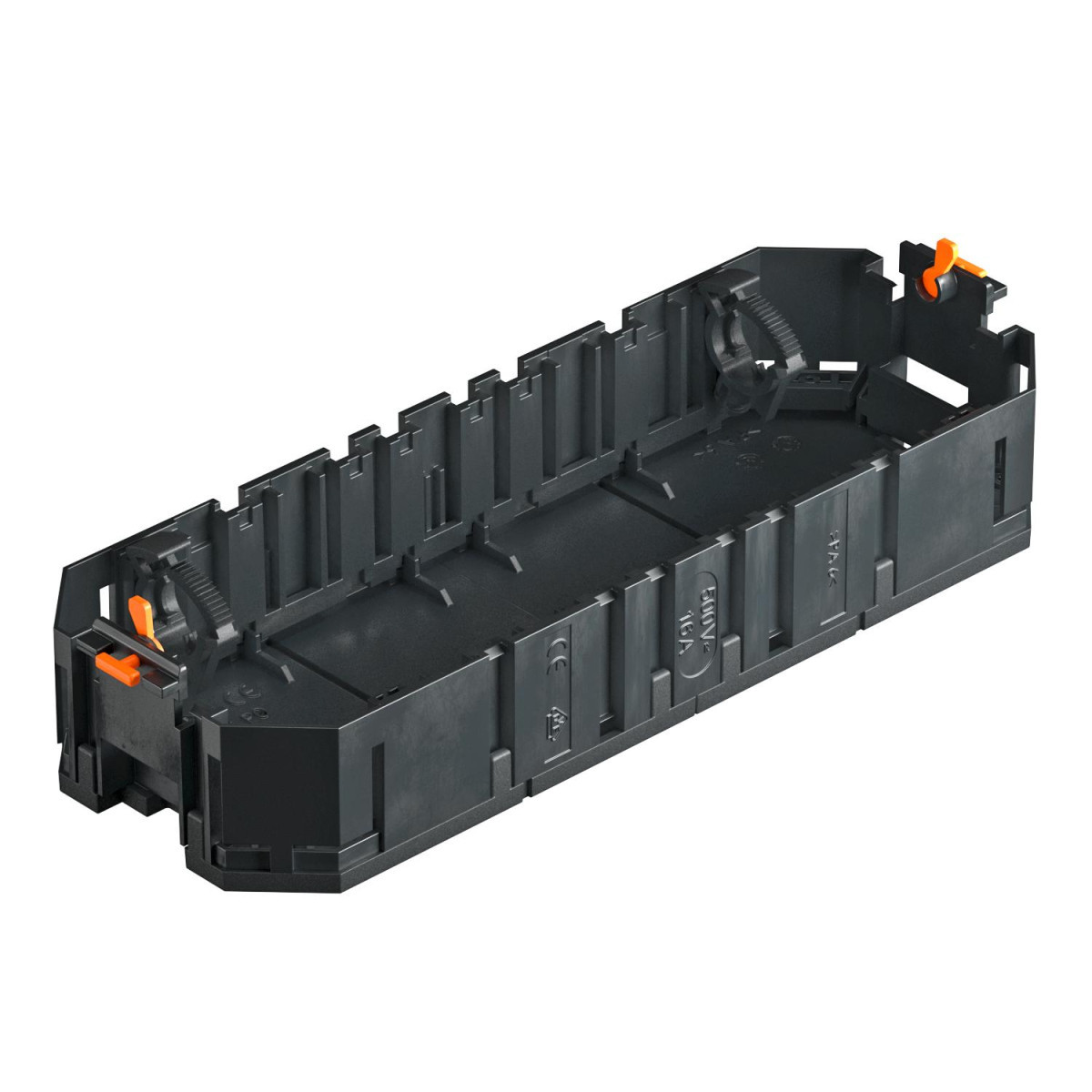 OBO Universele Drager voor moduul45 eenheden 208x76x36 polyamide grafietzw