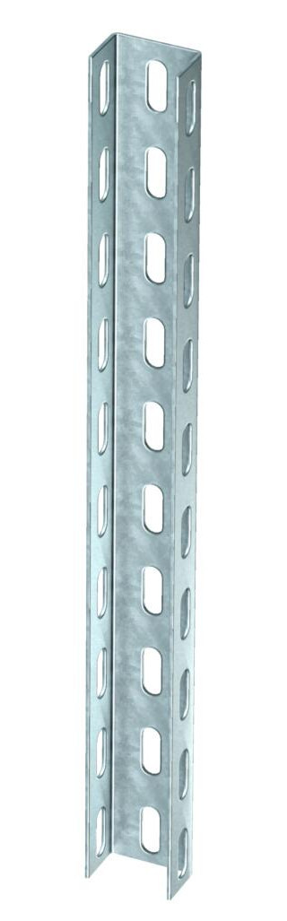 OBO US 3 Series U-Profiel 3-zijdig geperforeerd 50x30x3000 staal sendzimir verzinkt