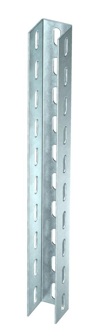 OBO US 5-Serie U-Profiel 3-zijdig geperforeerd 50x50x6000 staal thermisch verzinkt zi
