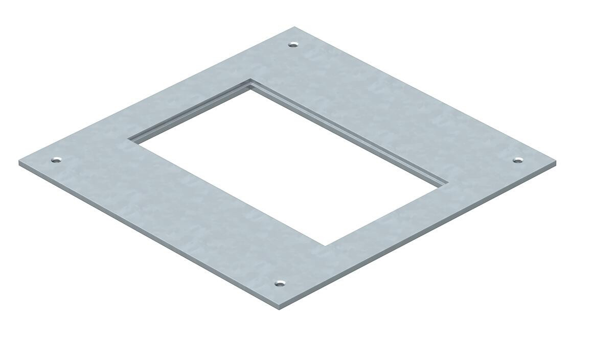 OBO UZD Underfloor junction box Montagedeksel 250-2/3 voor ges2 282x282x4 staal sendzimir verzinkt