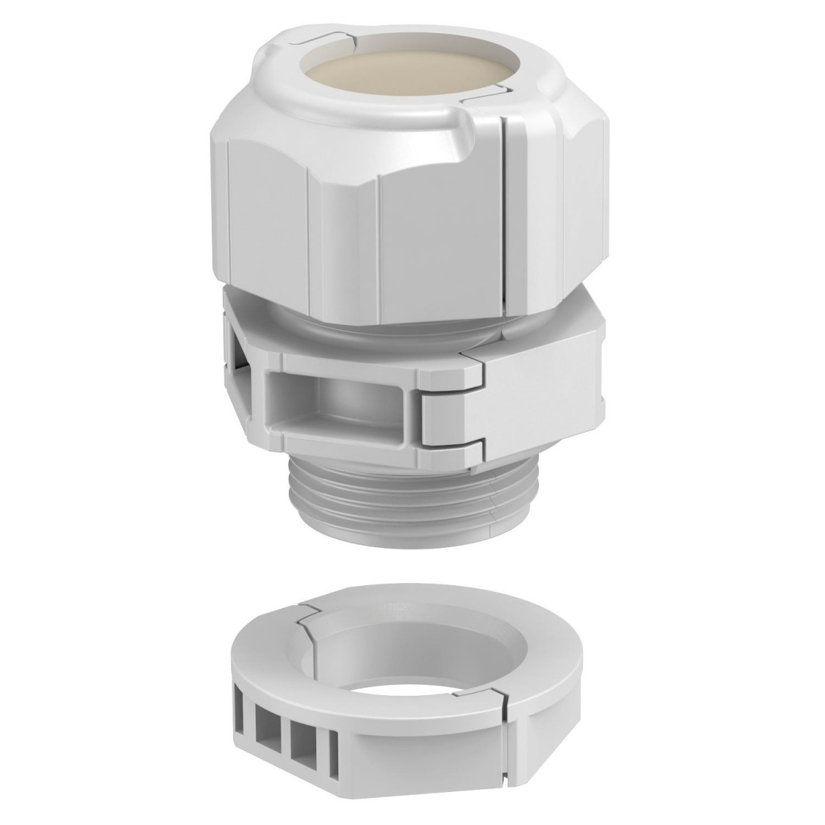 OBO V-TEC TB Deelbare Wartel met dichtring gesloten M20 polycarbonaat lichtgrijs