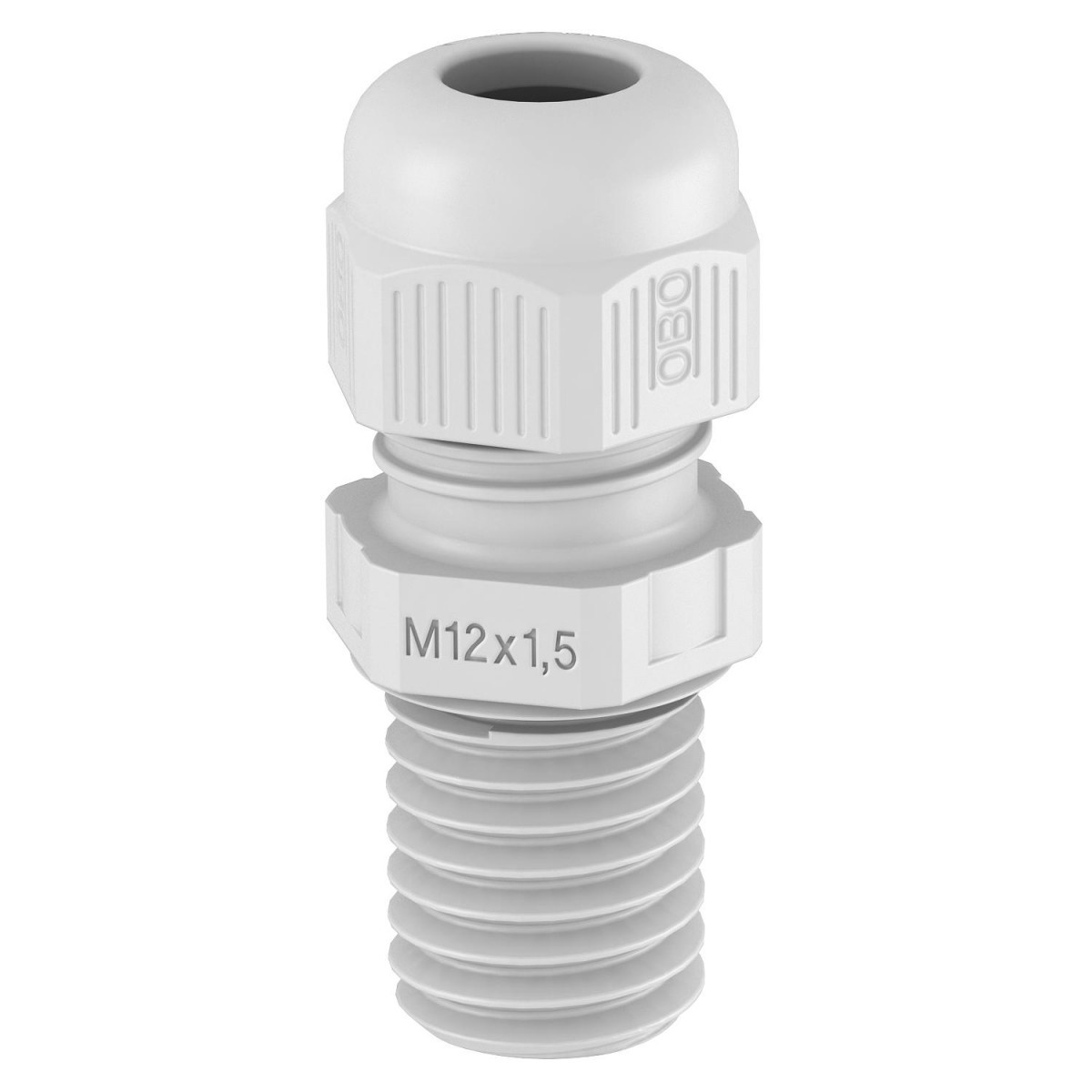 OBO V-TEC VM Wartel Met lange tap, vol metrisch M25 polyamide lichtgrijs ral 7035