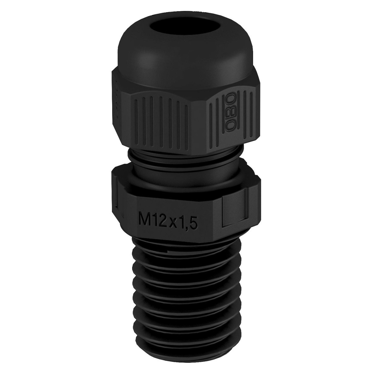 OBO V-TEC VM Wartel Met lange tap, vol metrisch M63 polyamide zwart