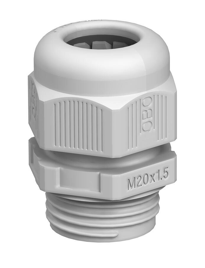 OBO V-TEC VM Wartel Vol metrisch M12 polyamide zilvergrijs ral 7001