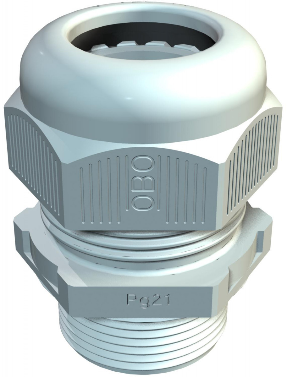 OBO V-TEC Wartel Met lange tap PG9 polyamide lichtgrijs ral 7035