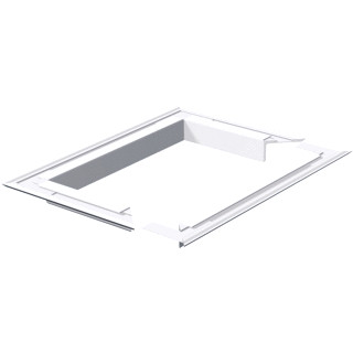 OBO Wandafdekraam 140x110mm, Alu, zuiver wit, RAL 9010