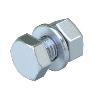 OBO Zeskantbout met moer en sluitring M8x20, St, F