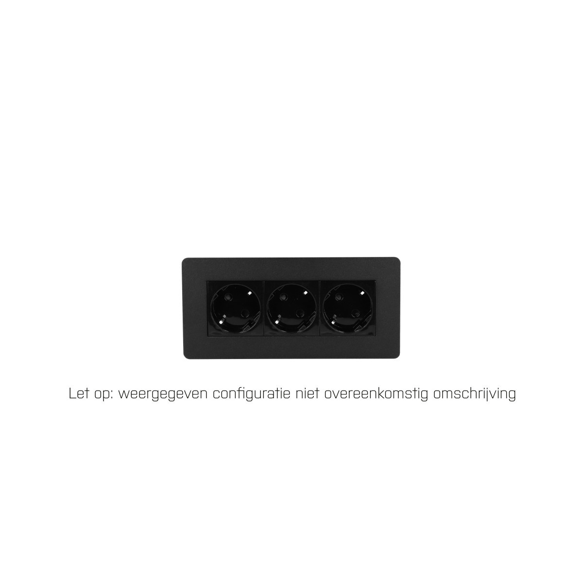 OCS Inbouw stopcontacten Evia - 1X 230V ra + 2X usb C CHRGR - 1M GST O.G. - zwart