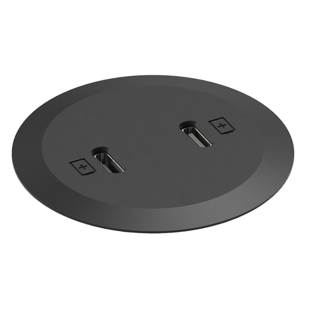 OCS Inbouw stopcontacten Power Dot mini - 2X usb C CHRGR - 1,5M ra - zwart