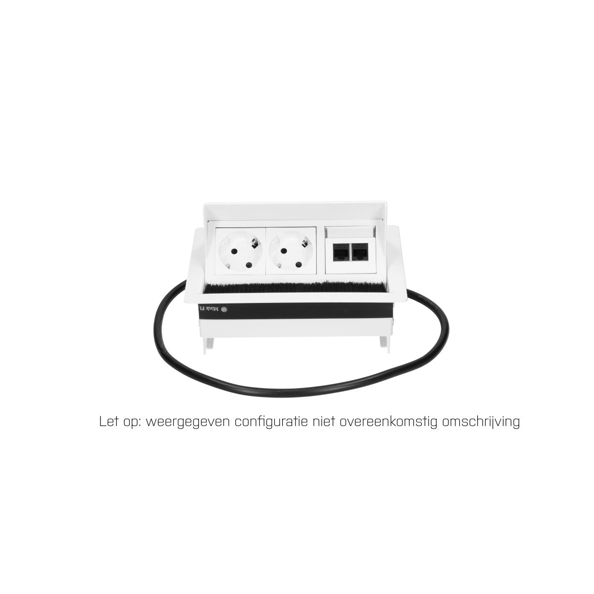 OCS Inbouw stopcontacten Rhodos - 2X 230V ra + 1X usb A/C CHRGR - 1M GST O.G. - wit ral9016