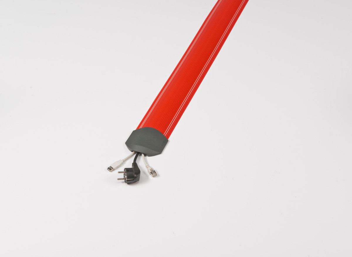 OCS Kabelgeleiding Serpa - kabelgoot rubber - B9 - 3M - rood deksel