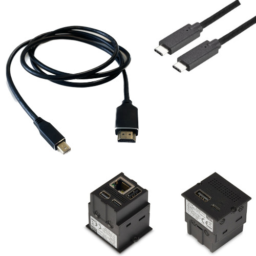 OCS Smart Office Inzetplaatje Mini docking station set V.V. hdmi kabel + usb C