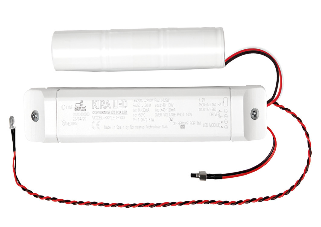 Ombouw Intern - kira led 3H 50V-250V bat. nicd 6V 4,0ah