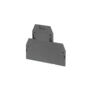 Omron Aansluitklem eindplaat voor 4.0MM2 schroefaansluiting 1 op 2 grijs
