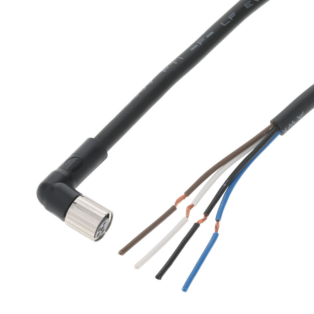 Omron Accessoiresbenaderingsschakelaars M8 Connector, 4-pin, haaks, PVC, schroefverbinding, 5 M kabel