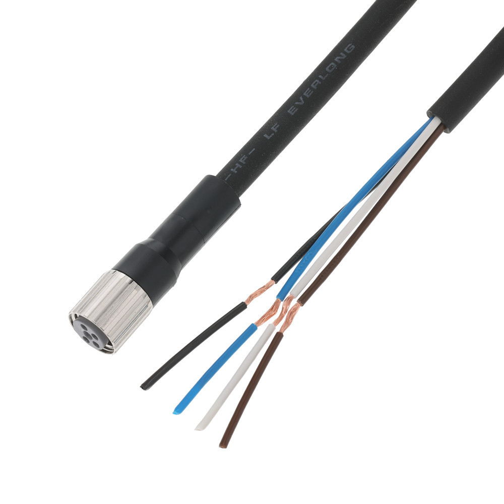 Omron Accessoiresbenaderingsschakelaars M8 Connector, 4-pin, recht, pur, schroefverbinding, 10 M kabel