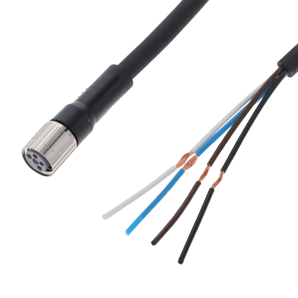 Omron Accessoiresbenaderingsschakelaars M8 Connector, 4-pin, recht, pur, schroefverbinding, 5 M kabel
