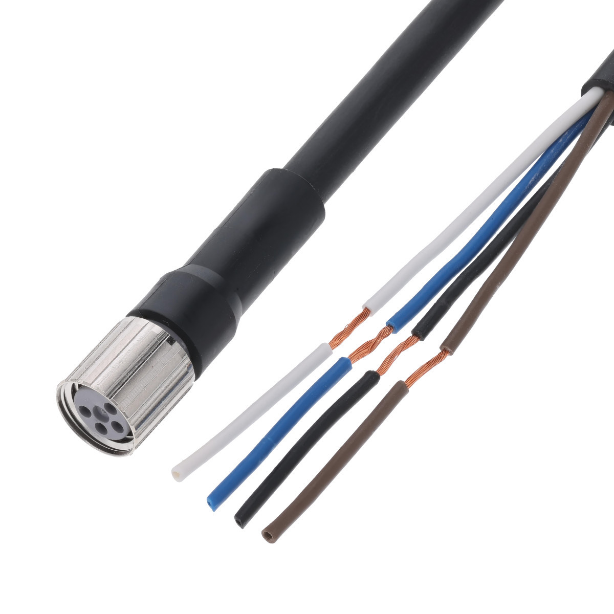 Omron Accessoiresbenaderingsschakelaars M8 Connector, 4-pin, recht, PVC, schroefverbinding, 10 M kabel