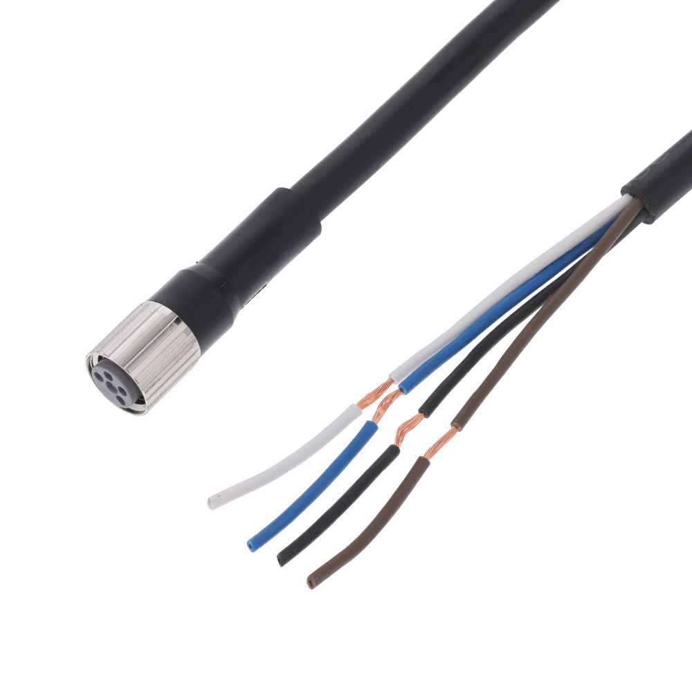 Omron Accessoiresbenaderingsschakelaars M8 Connector, 4-pin, recht, PVC, schroefverbinding, 5 M kabel
