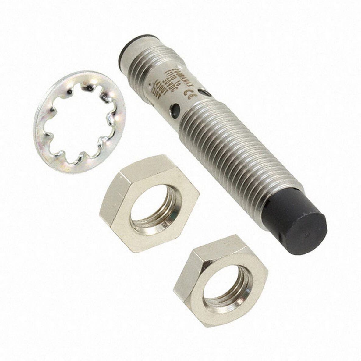 Omron Benaderingsschakelaars E2B M8, N-afgeschermd, SN: 4 MM, RVS, L: 27(44) MM, 12-24 VDC, NPN, NC, M8