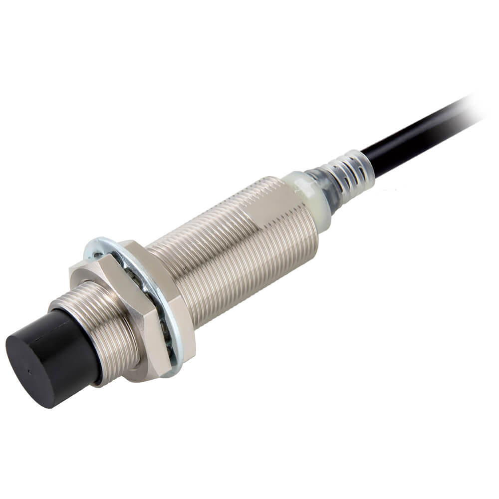 Omron Benaderingsschakelaars E2E Proximity Sensor, inductive, nickel-brass, long body, M18, unshielded,