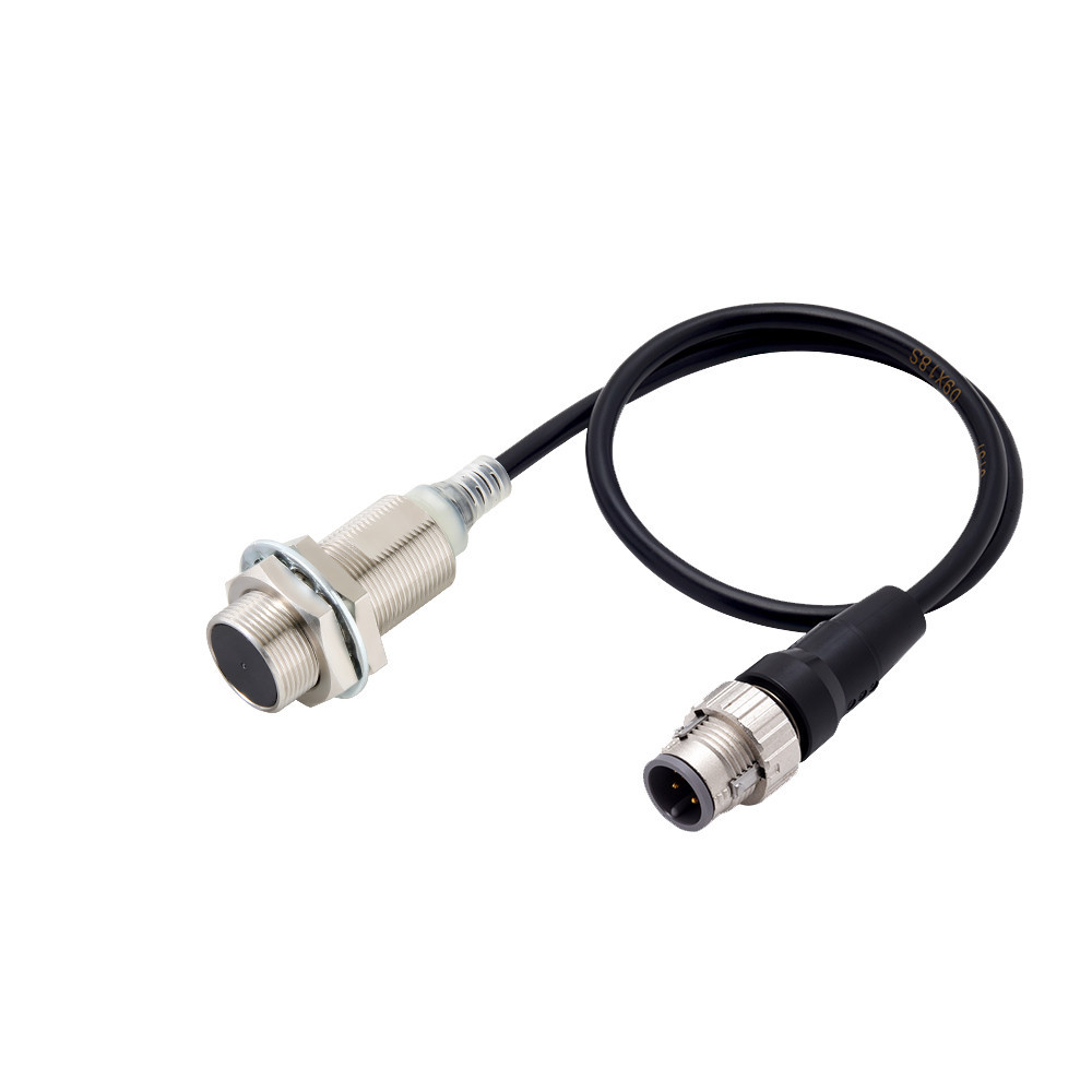 Omron Benaderingsschakelaars E2E Proximity Sensor, inductive, nickel-brass, short body, M18, shielded,